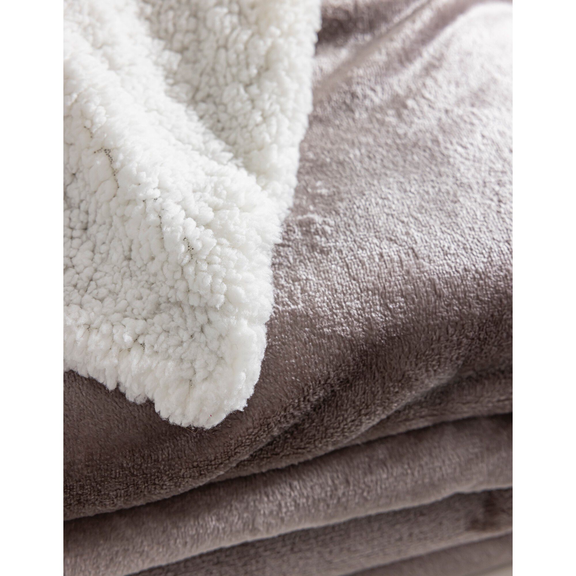 Couverture double face polaire et sherpa