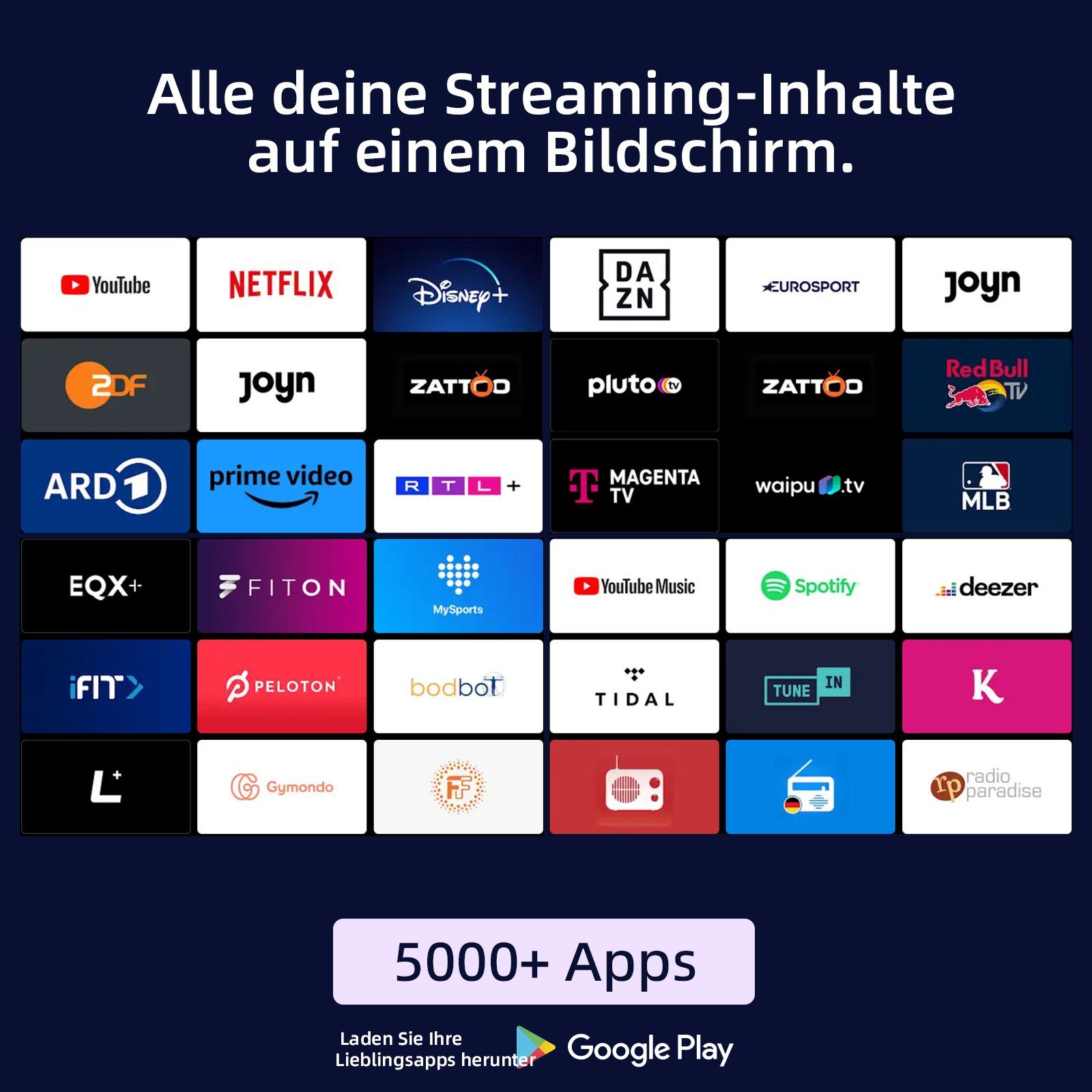 CHiQ U55QM8G QLED-Fernseher (139,00 cm/55 Zoll, 4K Ultra HD, Smart-TV, Google TV, WCG,Metall Rahmlos design, Google Assistant)
