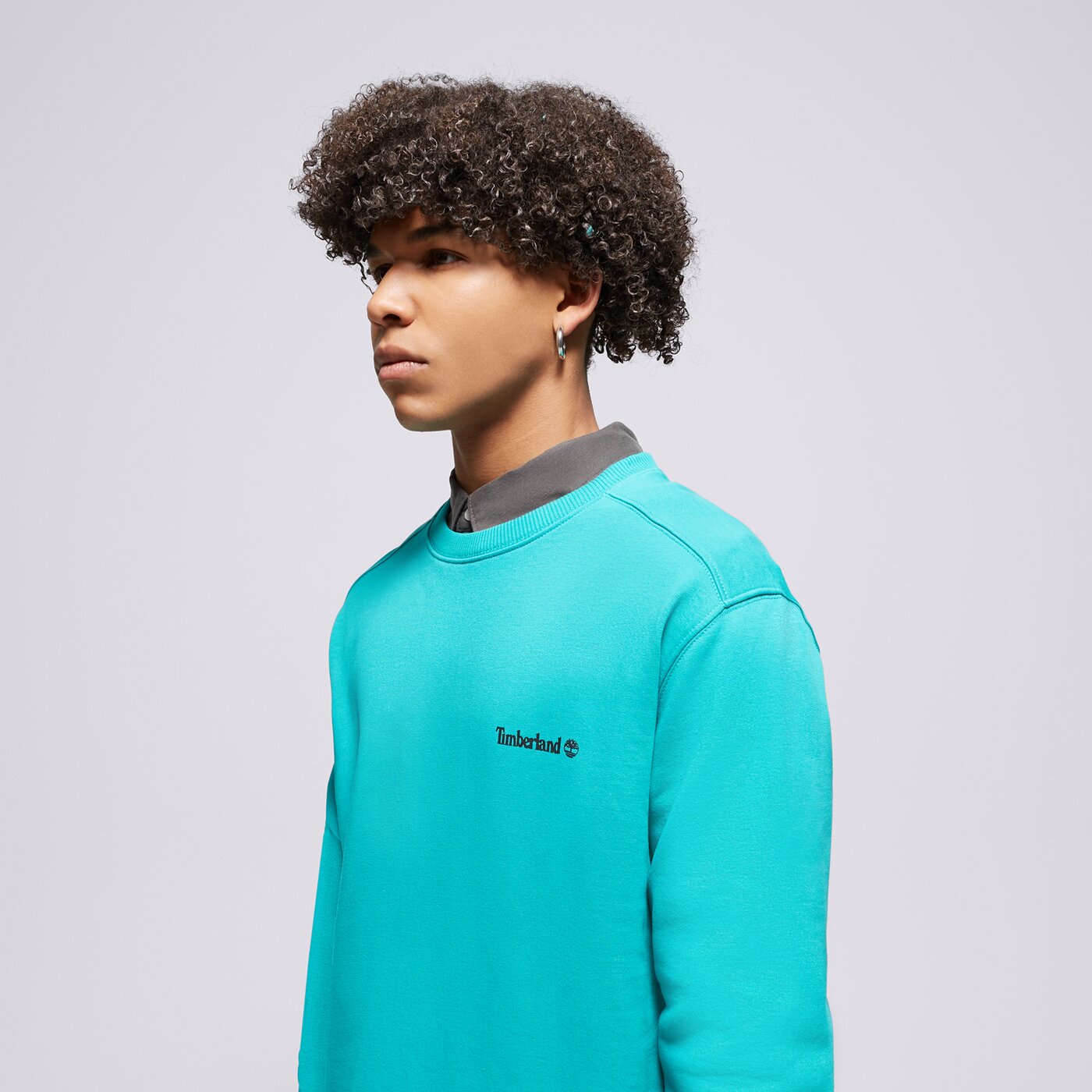 TIMBERLAND SWEATSHIRT SMALL LOGO PRINT Blau