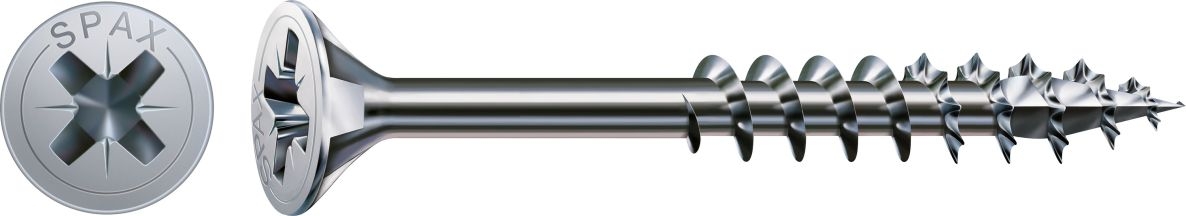 SPAX 1081010500903 Univerzalni vijak 5 x 90 mm, ugreznjena glava, križni križni navoj PZ2, delni navoj, WIROX - 100 kosov
