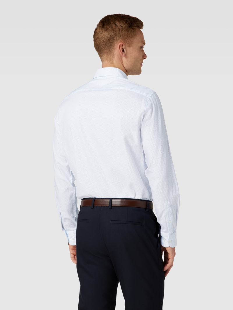 Regular Fit Business-Hemd mit Kentkragen in bleu