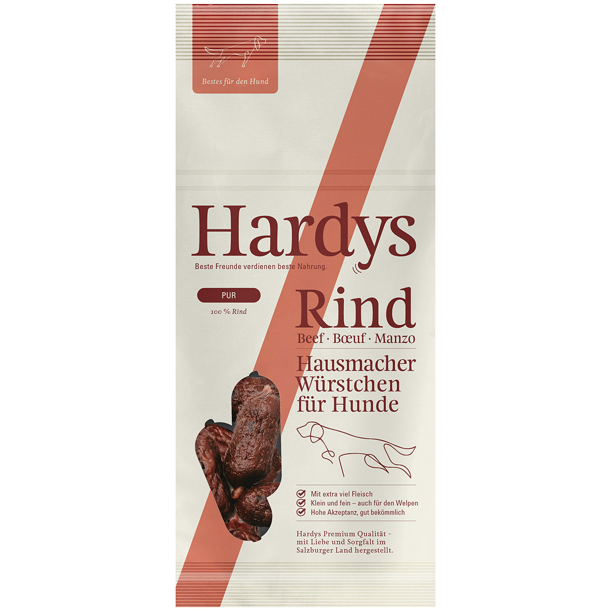 Hardys PUR Hausmacher Würstchen Rind 80g kaufen bei ZooRoyal