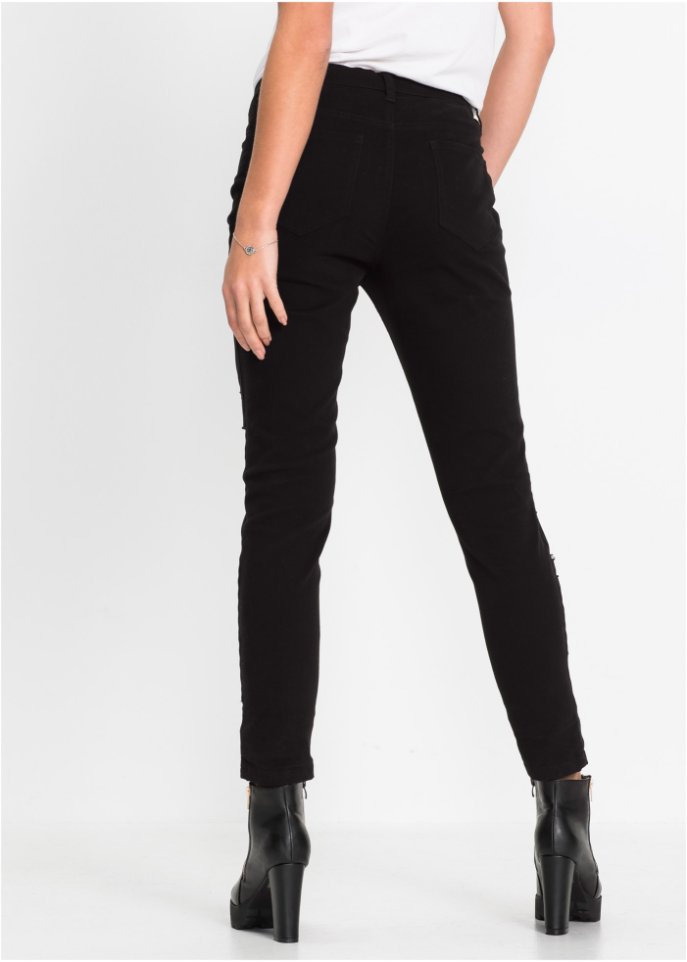 High Waist Skinny mit Destroyed-Effekt