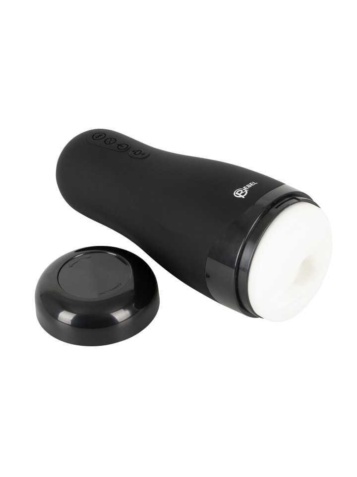 Rebel Masturbator mit Vibration Masturbator with 3 Functions in schwarz günstig kaufen 26 cm
