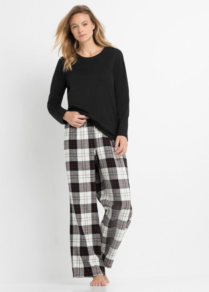 Pyjama mit Flanellhose und Geschenktasche