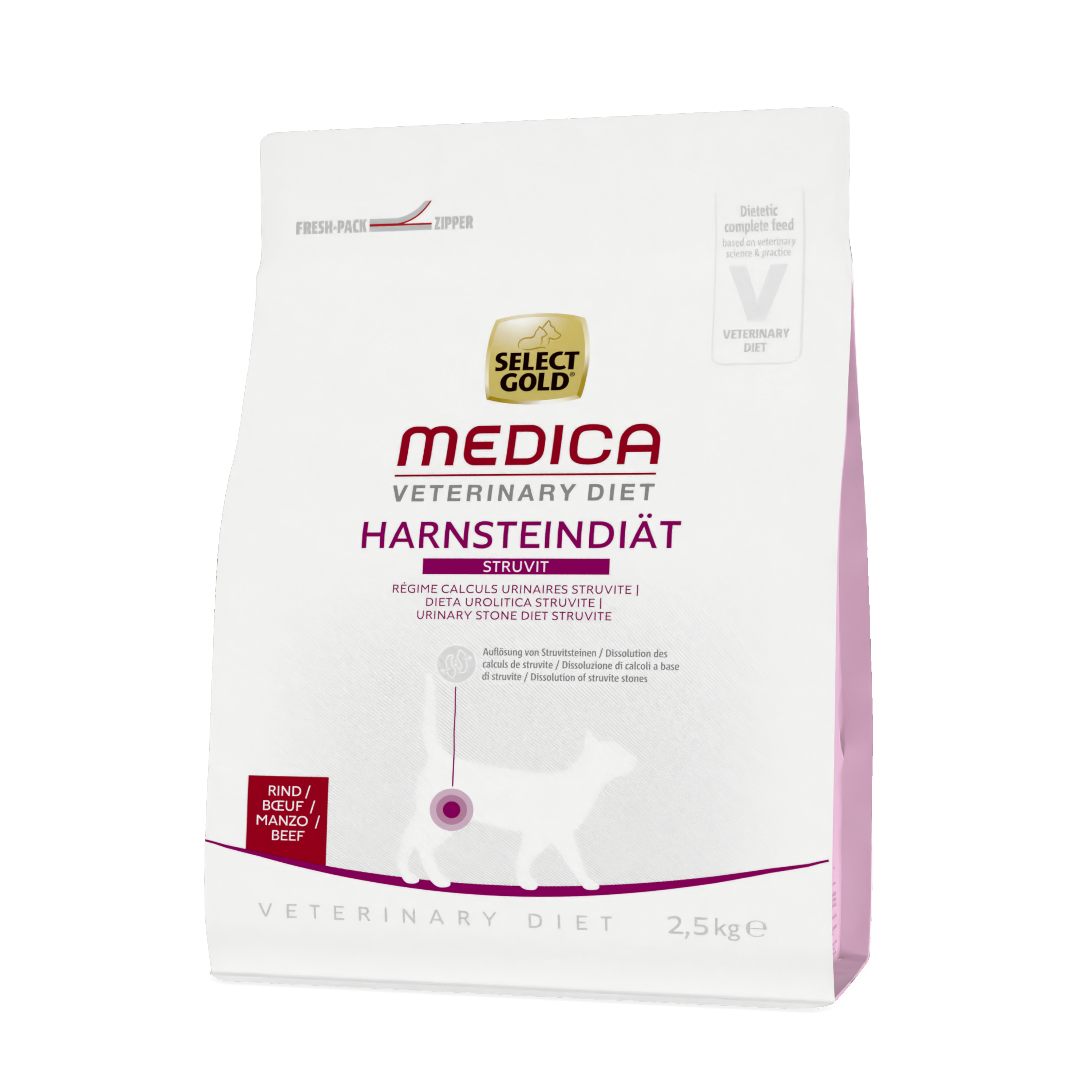 SELECT GOLD Trockenfutter SELECT GOLD Medica Harnsteindiät Rind 2,5 kg