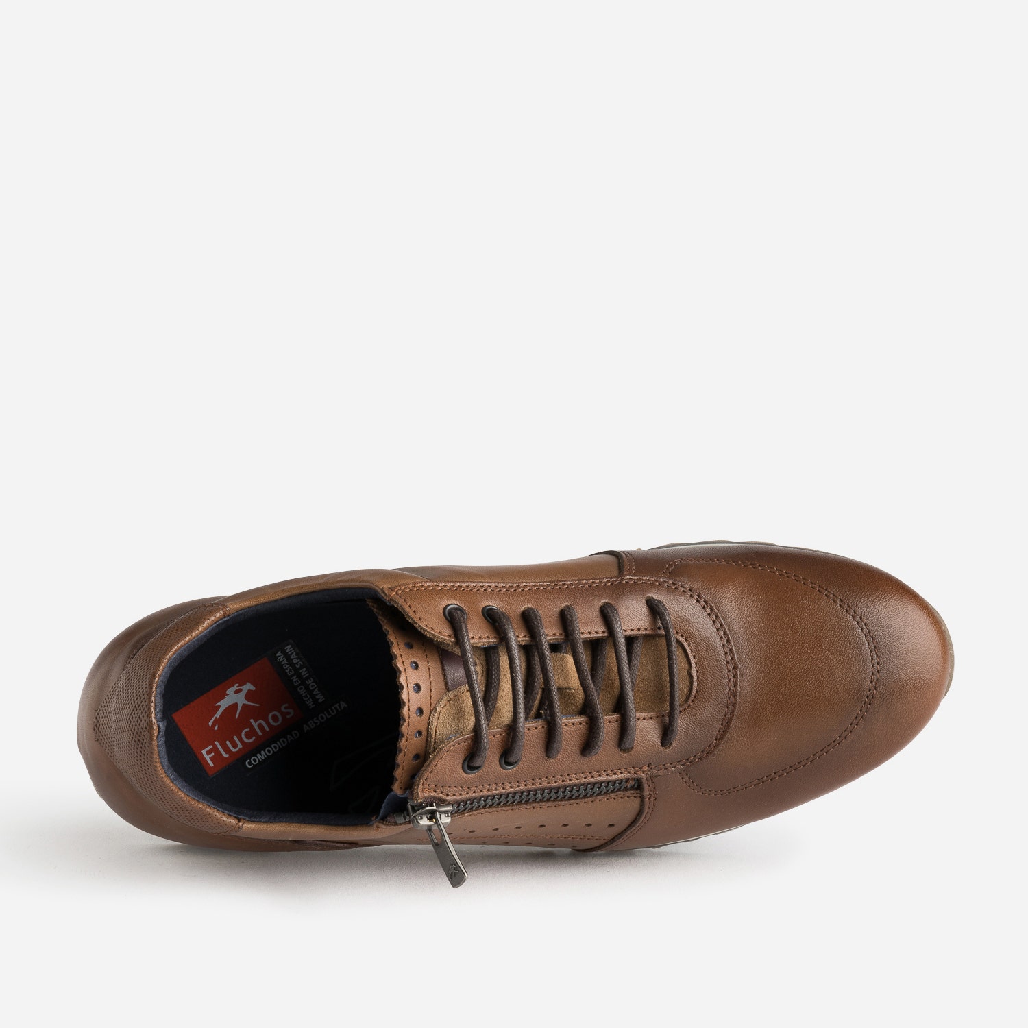 Tennis FLUCHOS marron en cuir