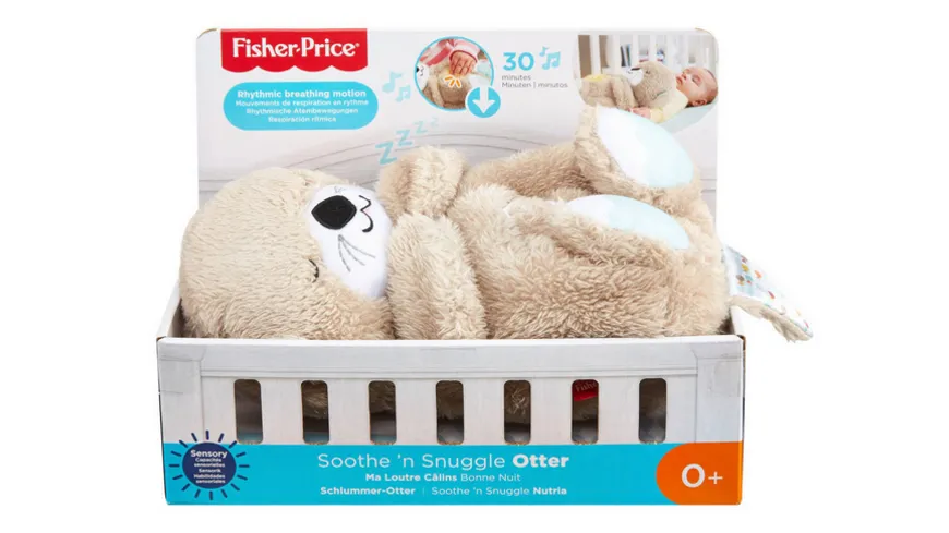 Fisher-Price Schlummer-Otter, Plüsch-Tier Baby, Spieluhr, Kuscheltier