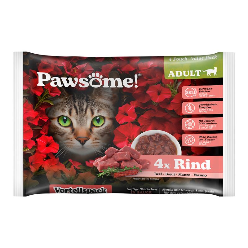 Sparpaket Pawsome Adult Cat 8 x 85 g zu TOP-Preisen