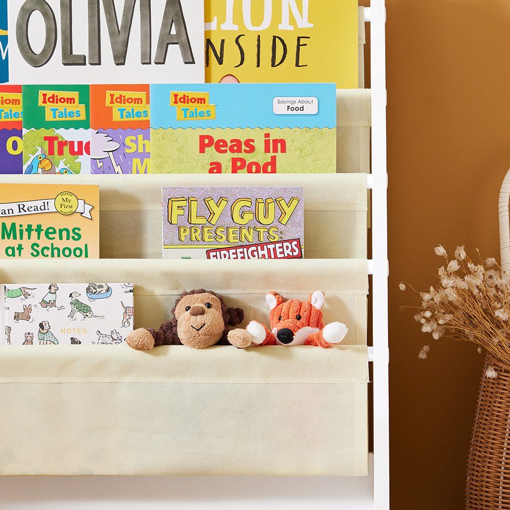 SoBuy Bücherregal FRG225, Kinderbücherregal mit 4 Ablagefächern