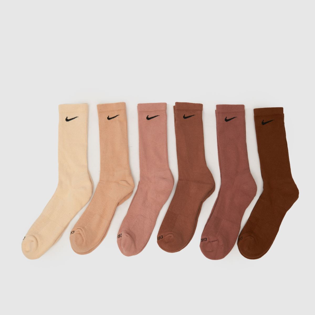 Nike multi-strumpor med rund hals, 6-pack