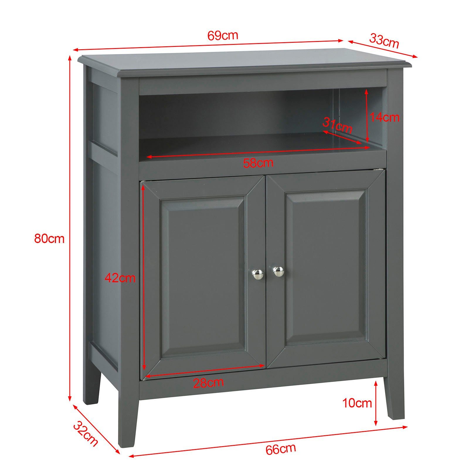 SoBuy Badkommode FRG204, Badschrank Badmöbel Sideboard Flurschrank
