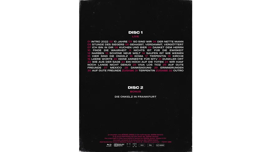 Böhse Onkelz - 40 Jahre Onkelz - Live im Waldstadion