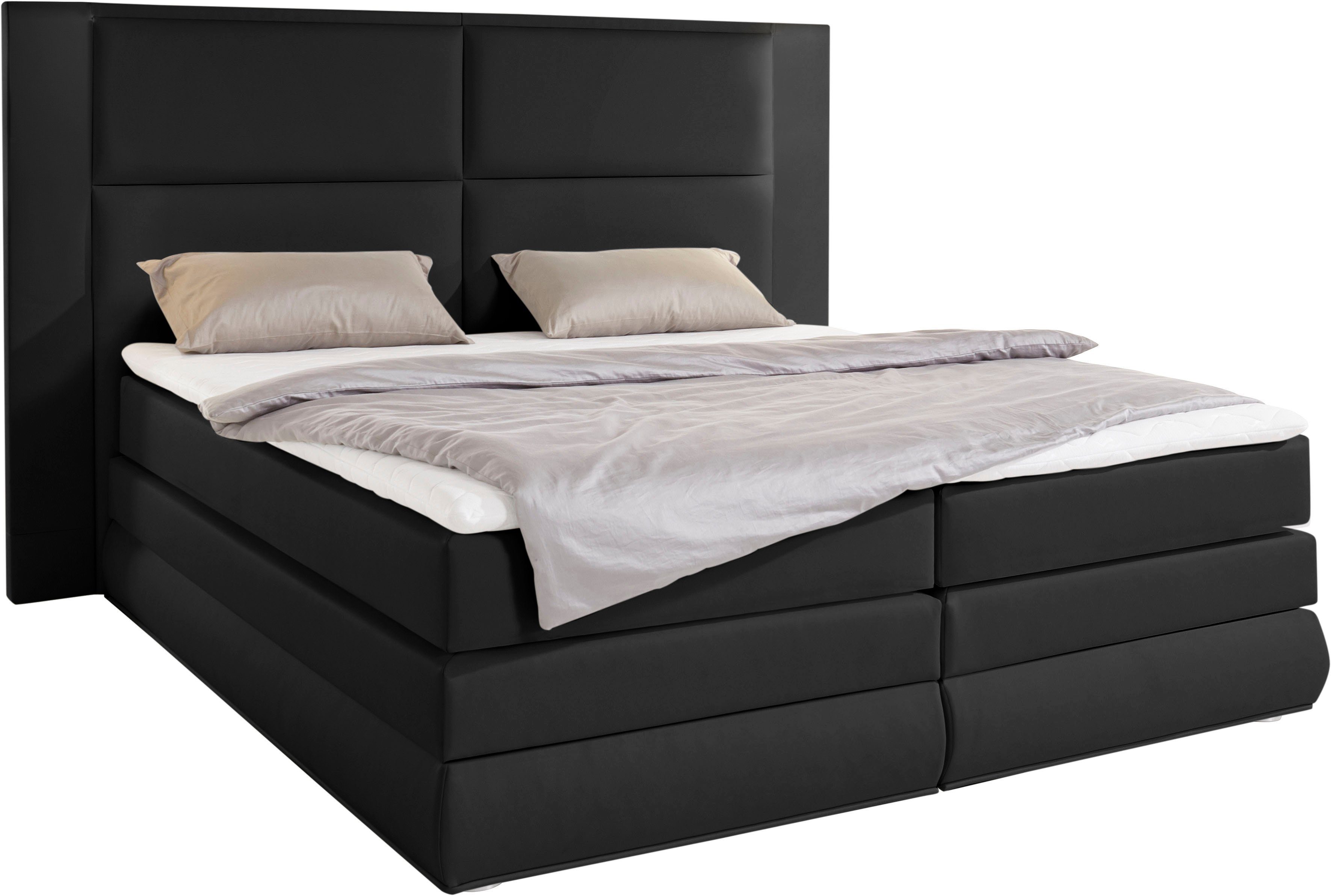 COLLECTION AB Boxspringbett Copenhagen, inklusive Bettkasten, Topper, wahlweise mit LED-Beleuchtung
