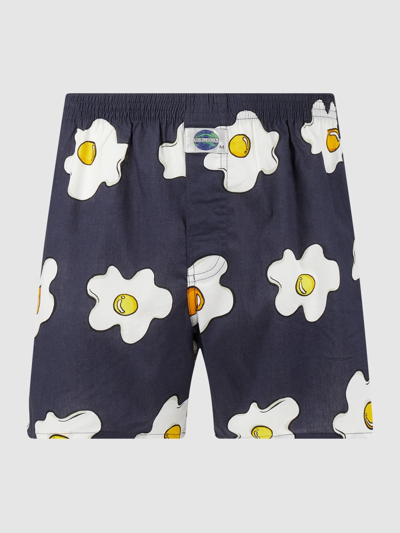 Boxershorts aus Baumwolle mit Allover-Muster in dunkelblau