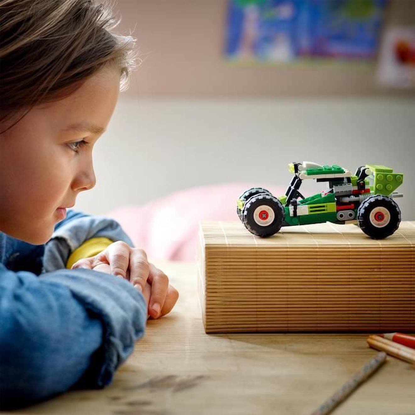 LEGO® 31123 Creator 3 en 1 Le Buggy Tout-Terrain, Chargeuse-Pelleteuse, VTT Jouet pour les Enfants, Ensemble de 3 Véhicules vert