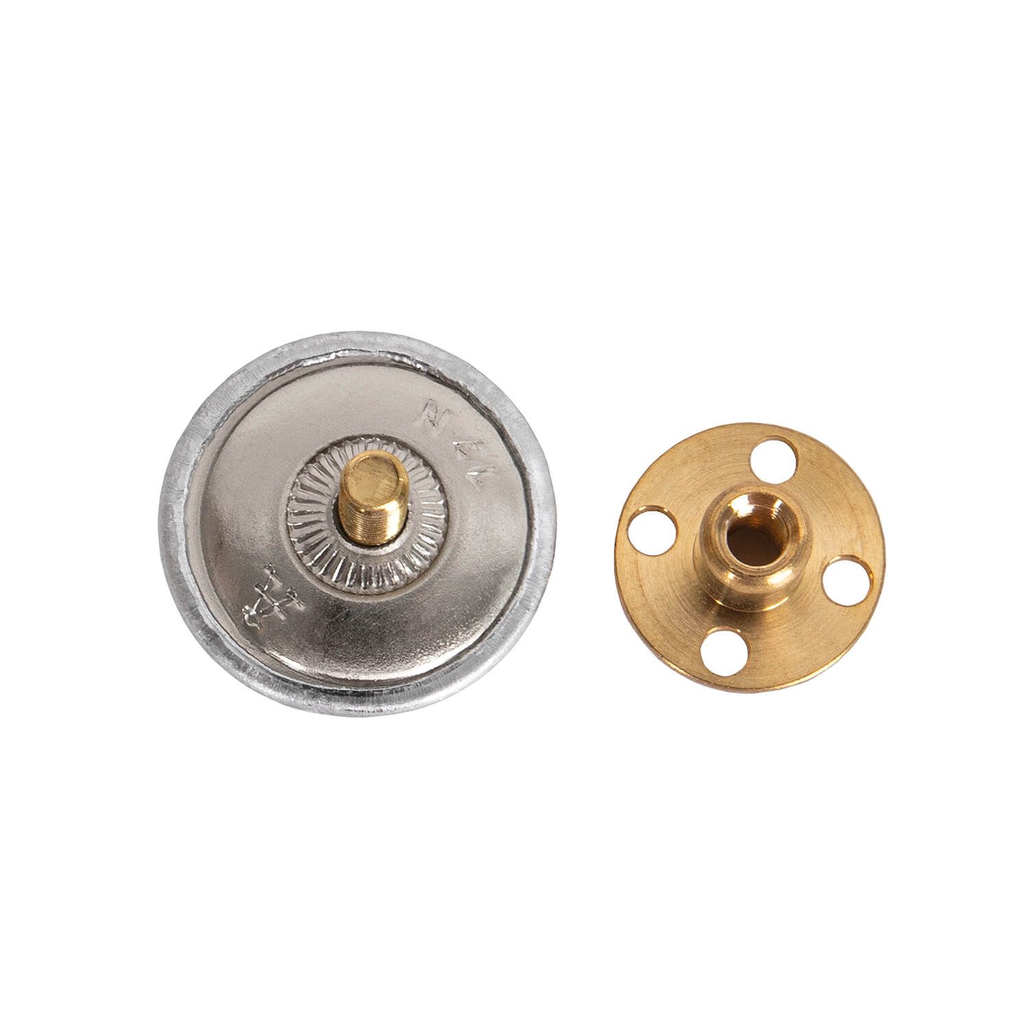 Schraubknopf 17 mm gekörnt