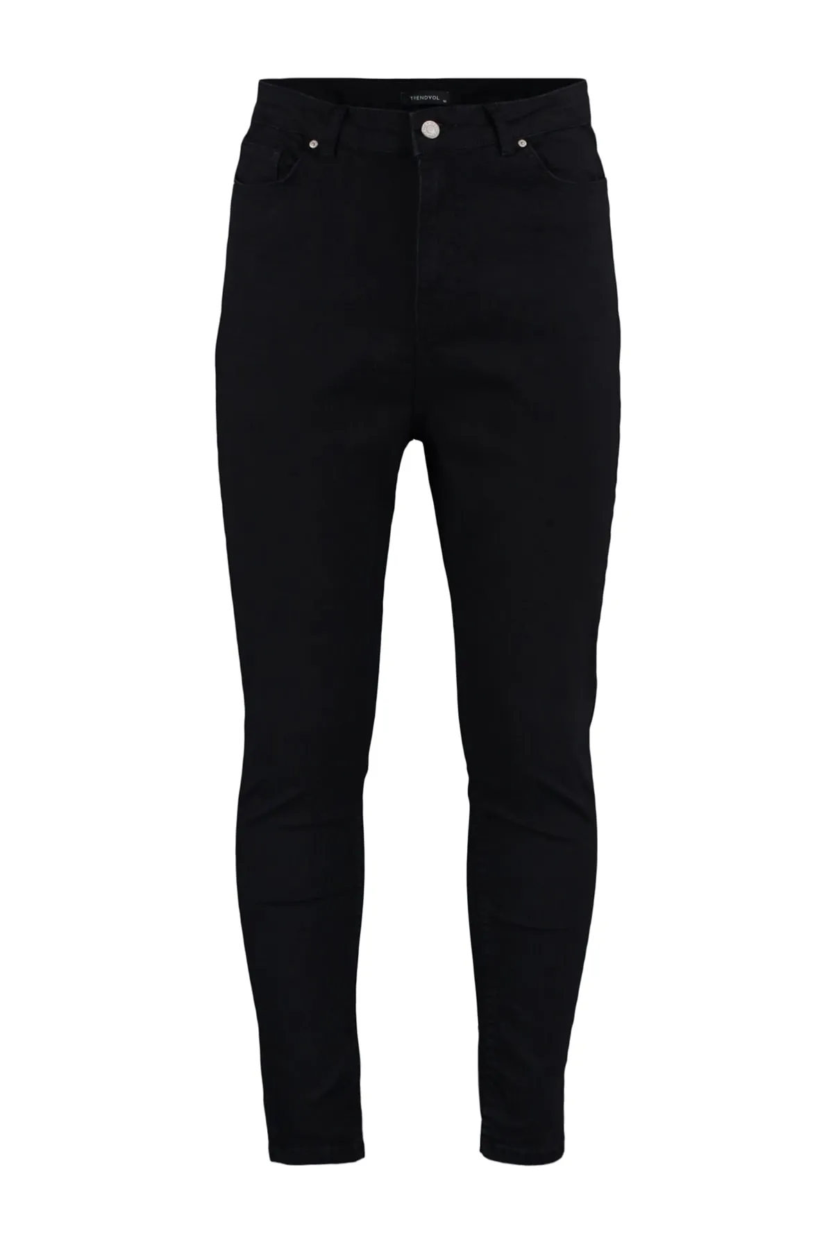 Trendyol Curve  Schwarze Skinny Jeans mit hoher Taille TBBAW23CJ00012