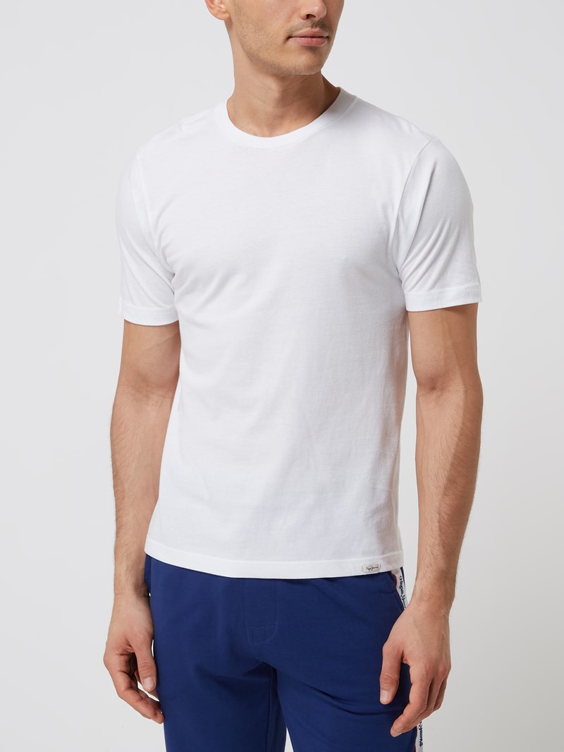 T-Shirt aus Baumwolle im 2er-Pack in weiß