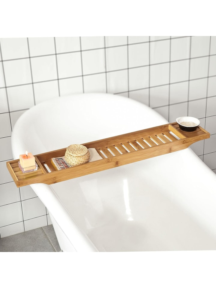 SoBuy Badewannenablage in Natur - (B)80 x (H)4,5 x (T)14,6cm günstig kaufen onesize