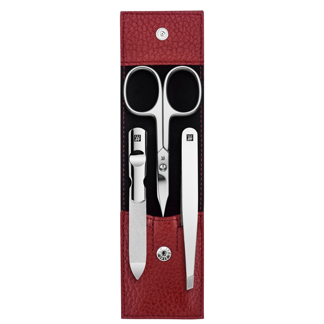 Classic Inox Taschen-Etui. Rindleder. 3-tlg.