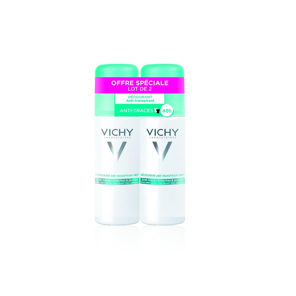 Vichy Lot*2 anti transpirant aerosol anti-trace Déodorant
