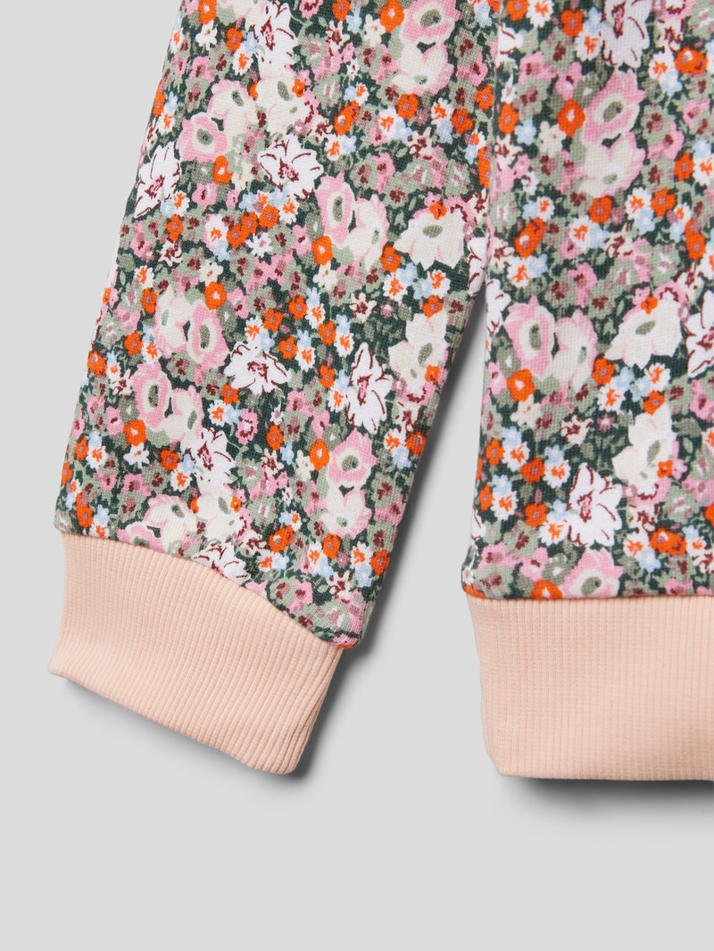 Sweatshirt aus Baumwolle mit Allover-Muster in offwhite