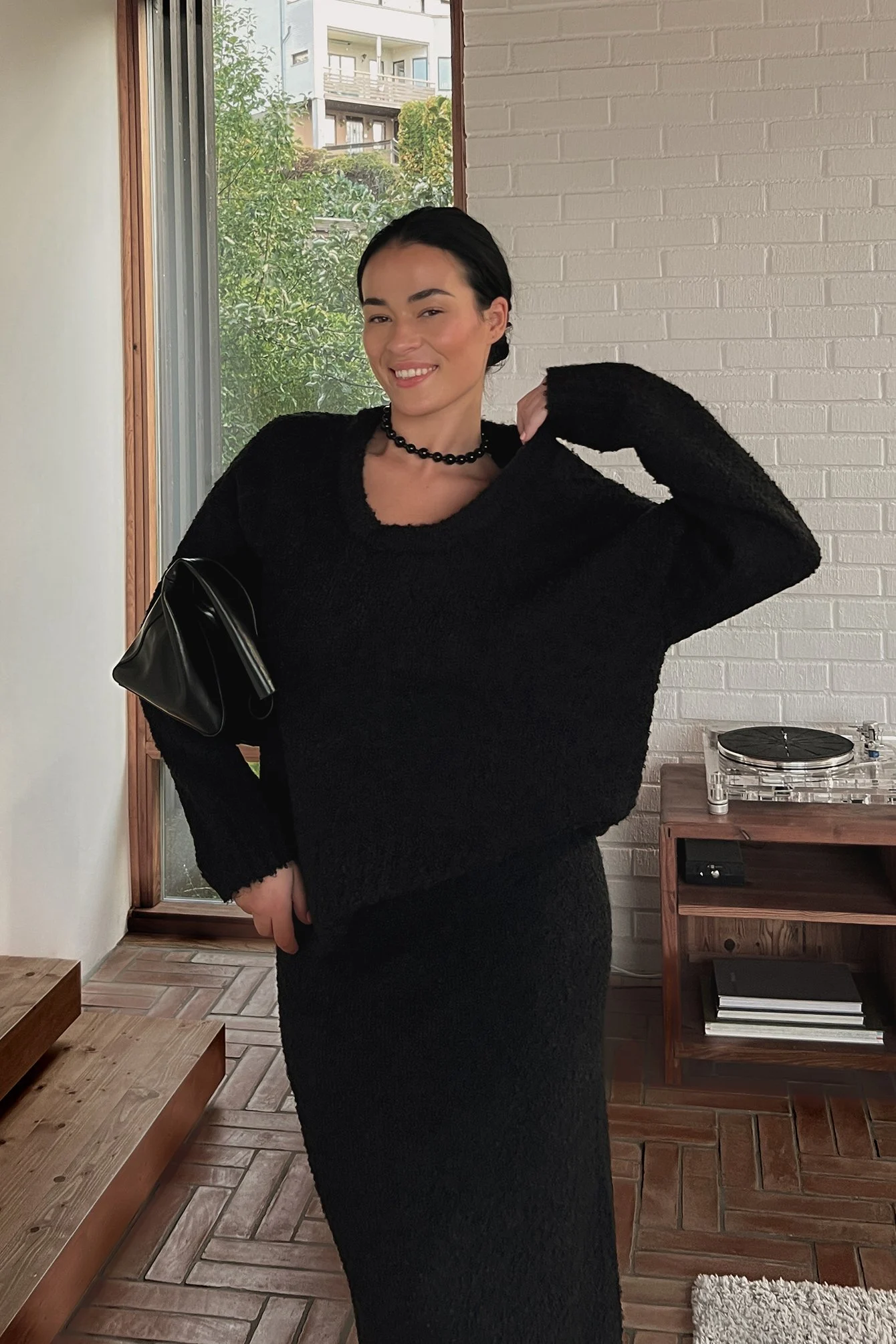 Strickpullover mit rundem Ausschnitt