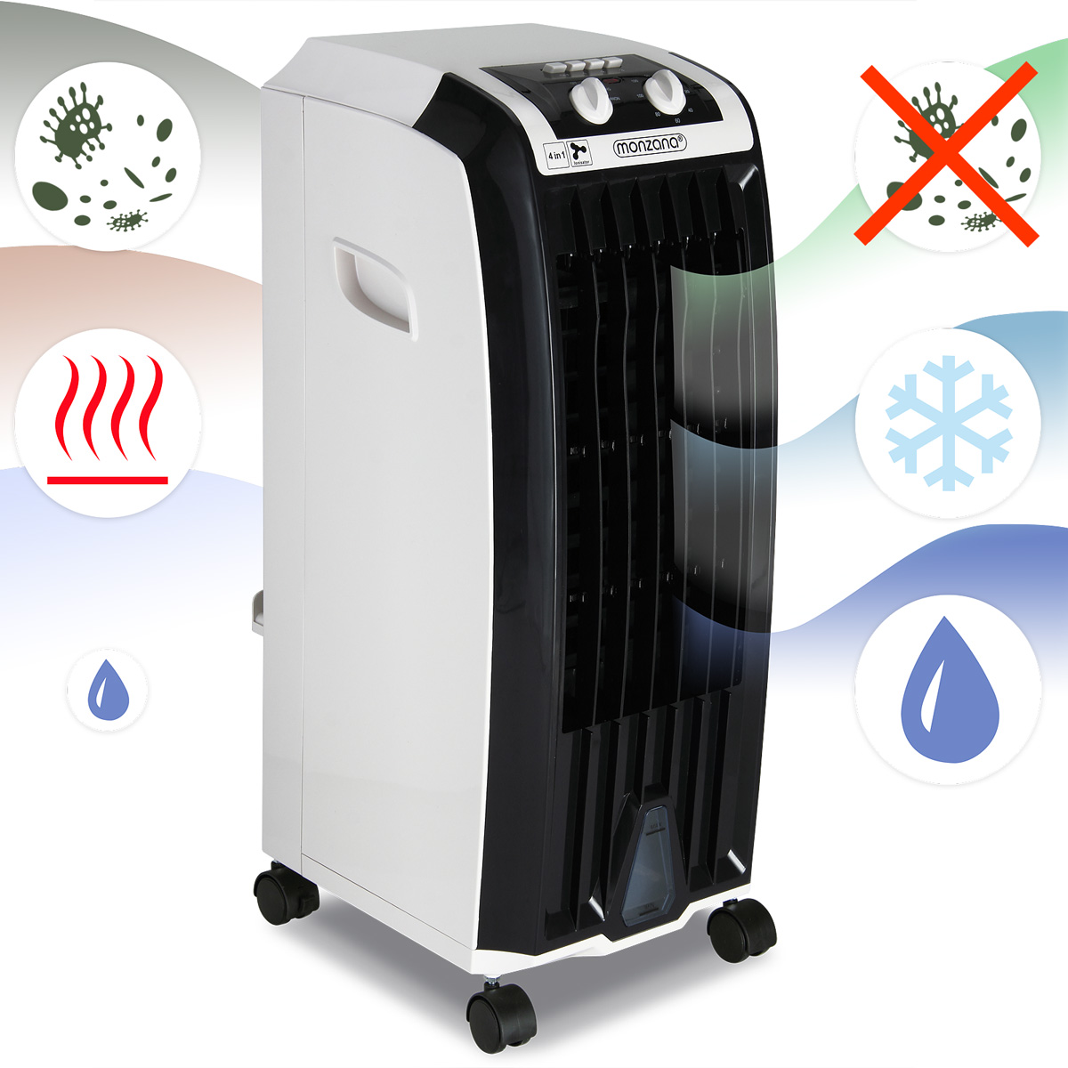 Casaria Deuba  4in1 Klimaanlage  Ionisator  Luftbefeuchtung Luftreinigung