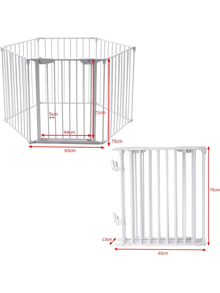 COSTWAY Kaminschutzgitter 6 Elemente in Weiß günstig kaufen onesize