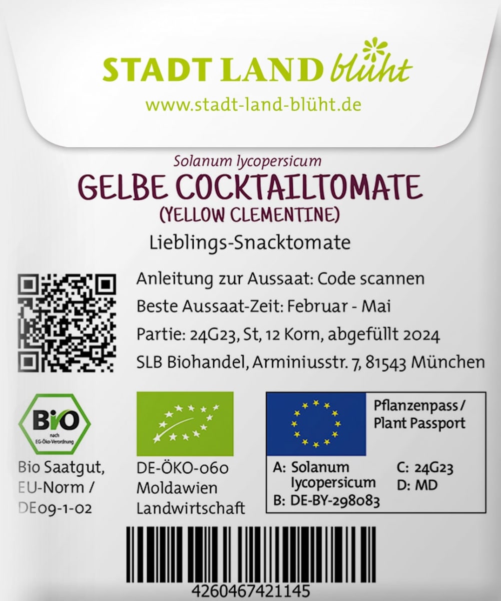 Saaten, Gelbe Cocktailtomate (Yellow Clementine), 1 St
