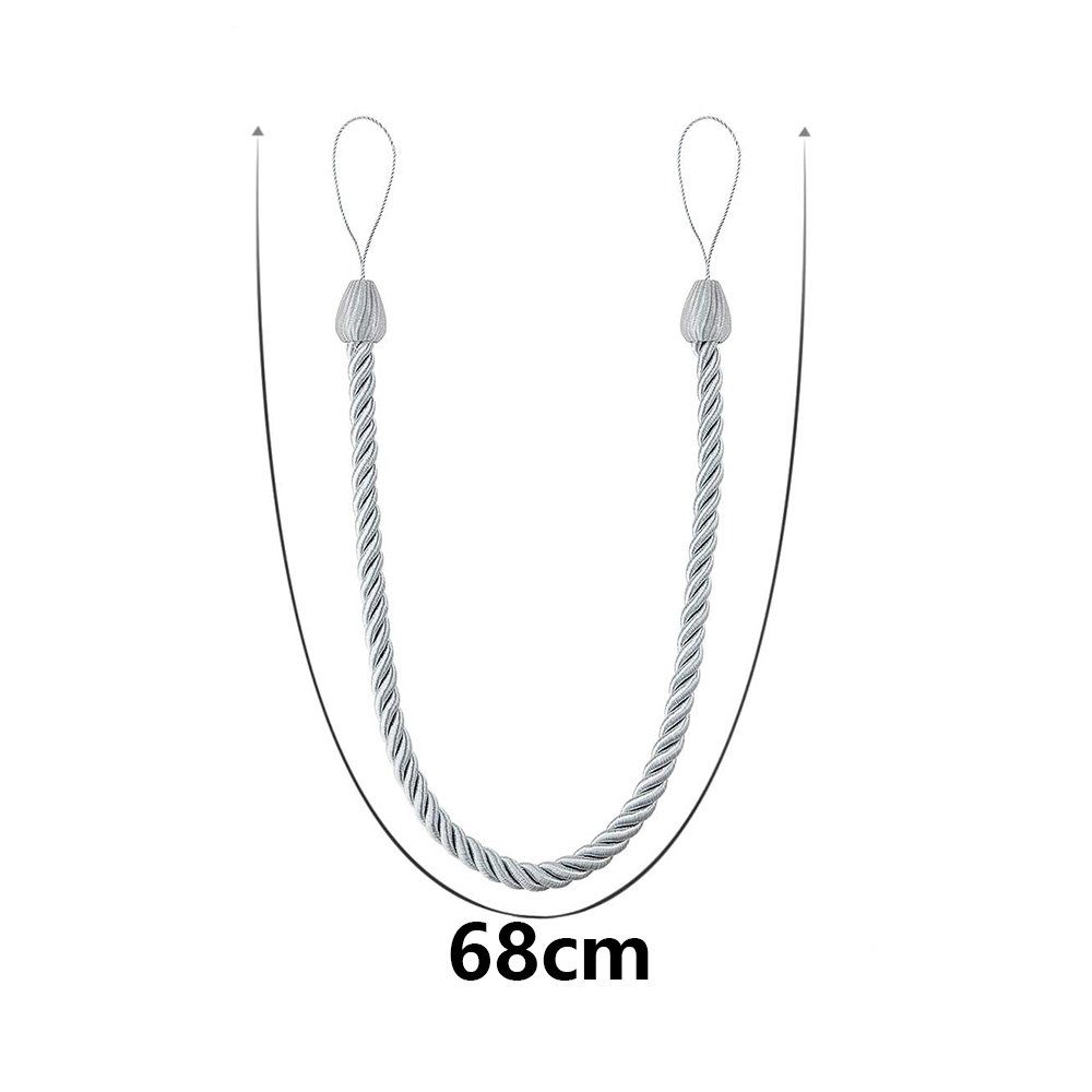 Raffhalter Vorhang Raffhalter Geflochtene Seil Gürtel Raffhalter Haken 6 Stücke, FELIXLEO