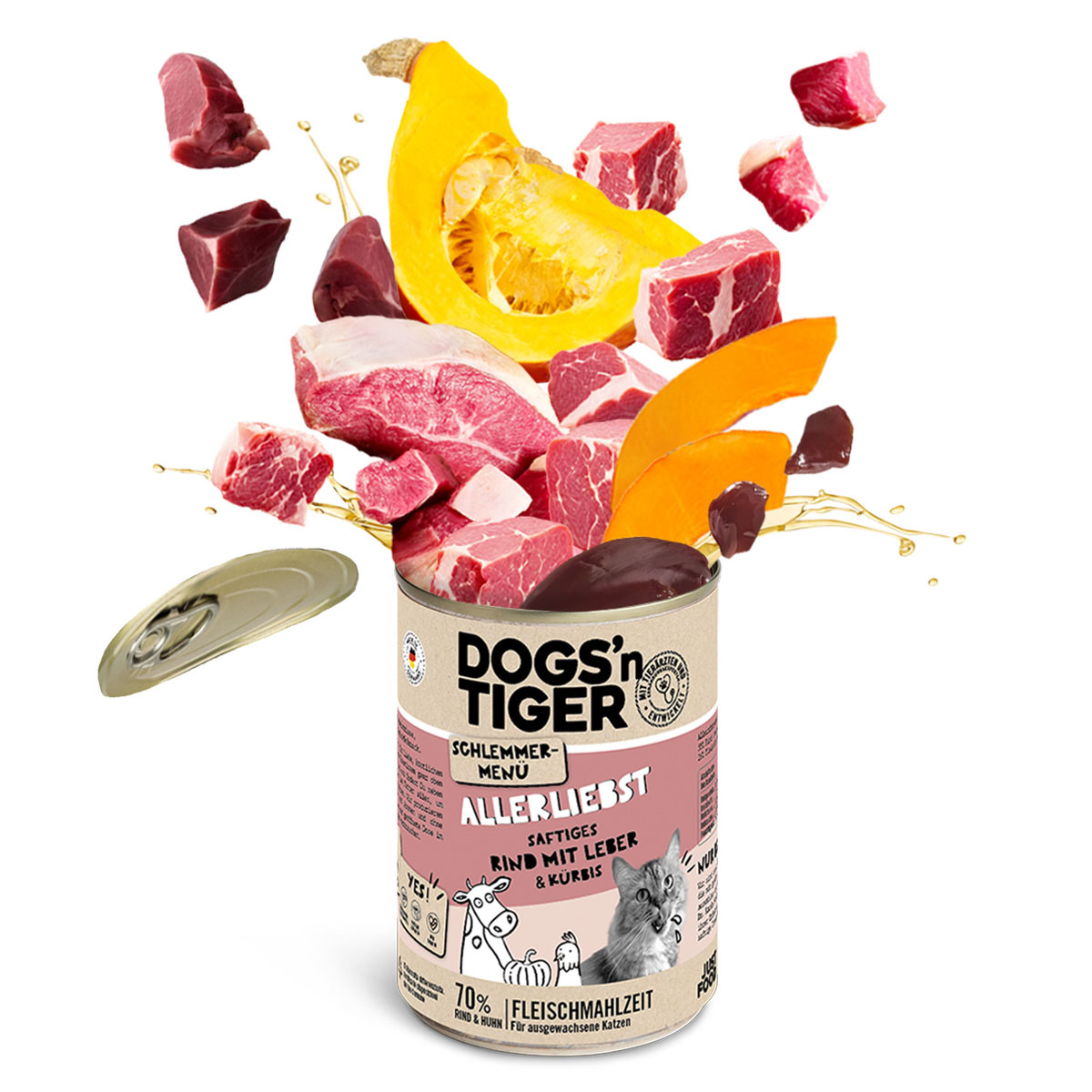 Dogs'n Tiger Schlemmermenü Allerliebst Rind & Kürbis bei ZooRoyal