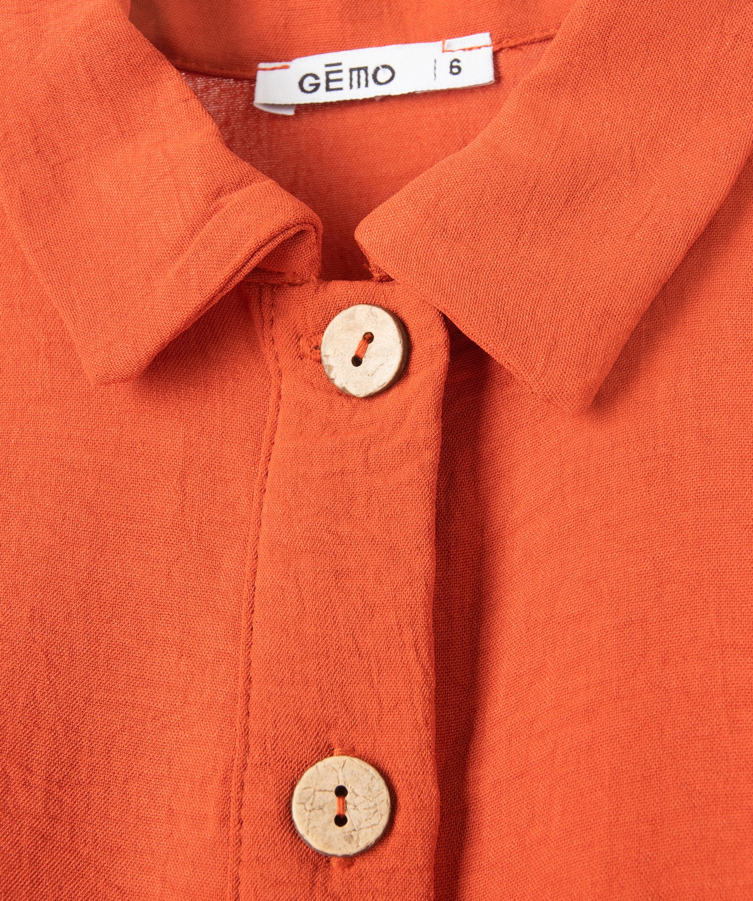 Chemise fille sans manches effet blouse orange | GEMO