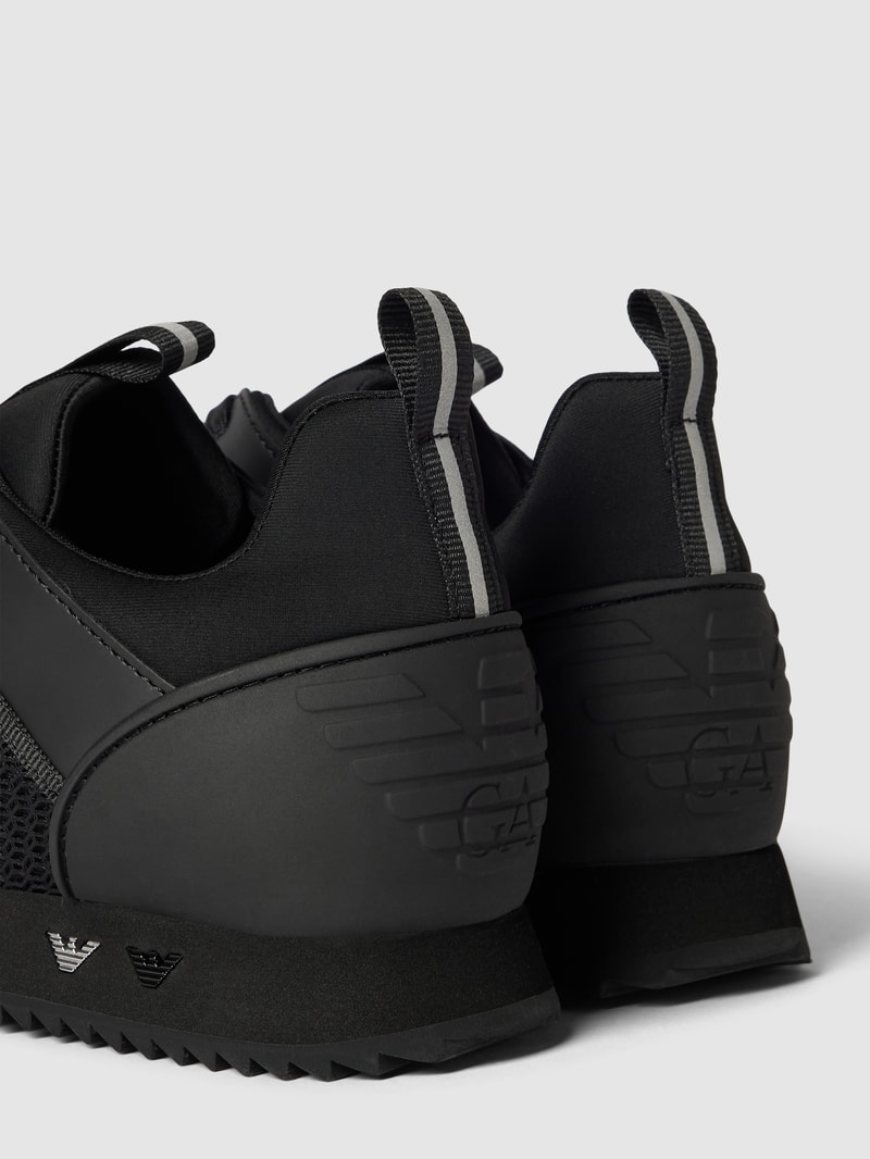 Sneaker mit Label-Details Modell 'Black&White Laces' in schwarz