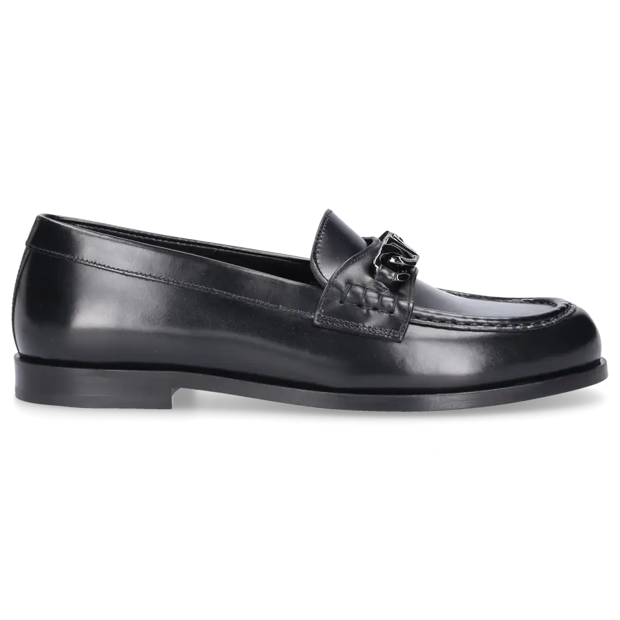 Valentino Garavani - Loafer VLOGO CHAIN Kalbsleder - schwarz