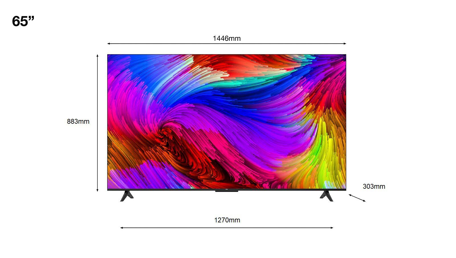 TCL 65RP630X1 LED-Fernseher (164 cm/65 Zoll, 4K Ultra HD, Smart-TV, Roku TV, HDR, HDR10, Dolby Vision, Game Master, HDMI 2.1)