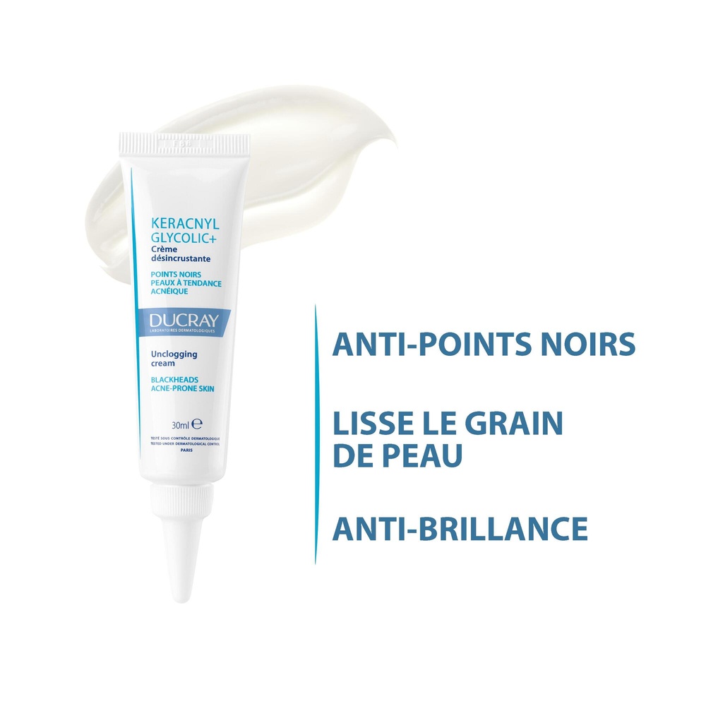 Ducray Keracnyl - Glycolic Emulsion points noir s et  imperfections Soin visage