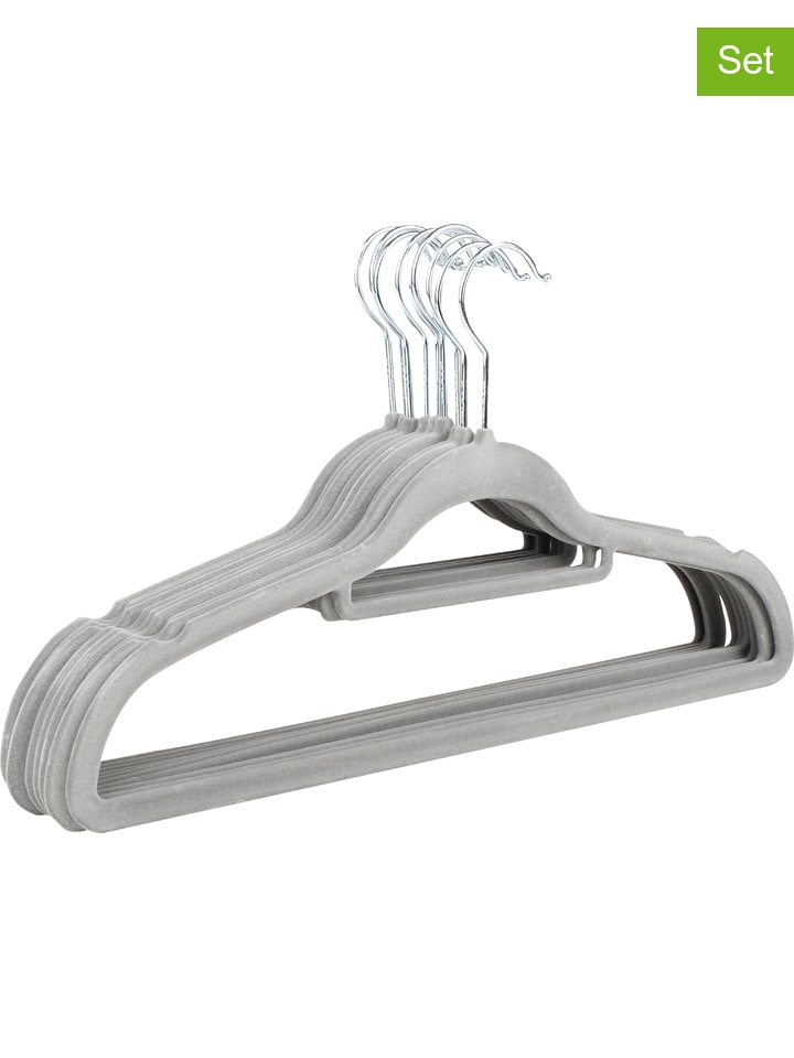 Nordheim 12er-Set: Kleiderbügel in Grau - (L)41,5 x (B)22,5 cm günstig kaufen onesize