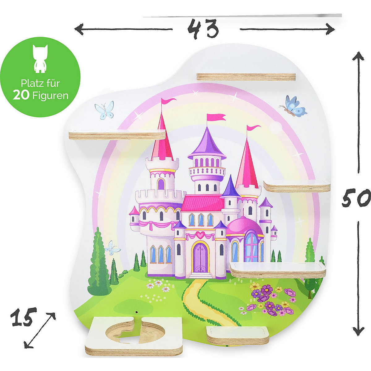 Regal für Musikbox Regenbogenschloss - geeignet für Toniebox