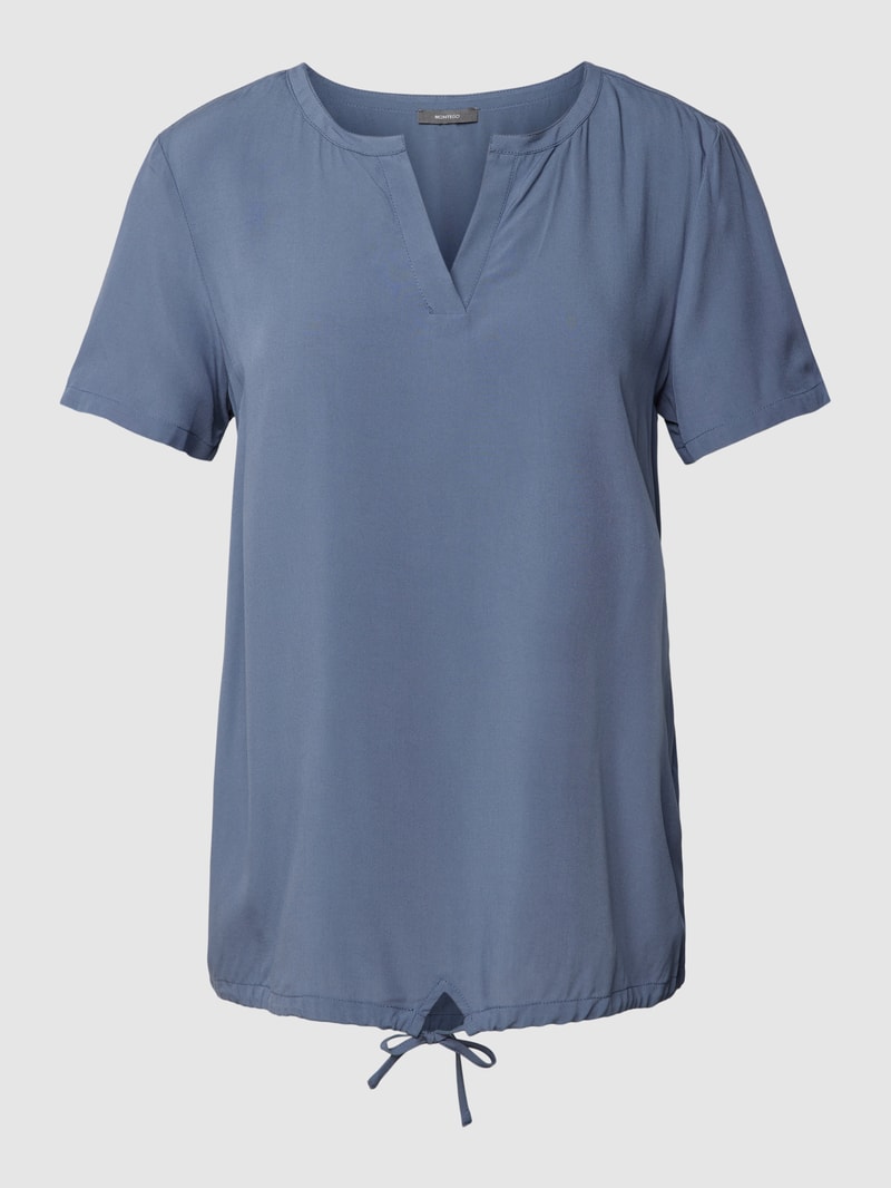 Blusenshirt mit V-Ausschnitt in graphit