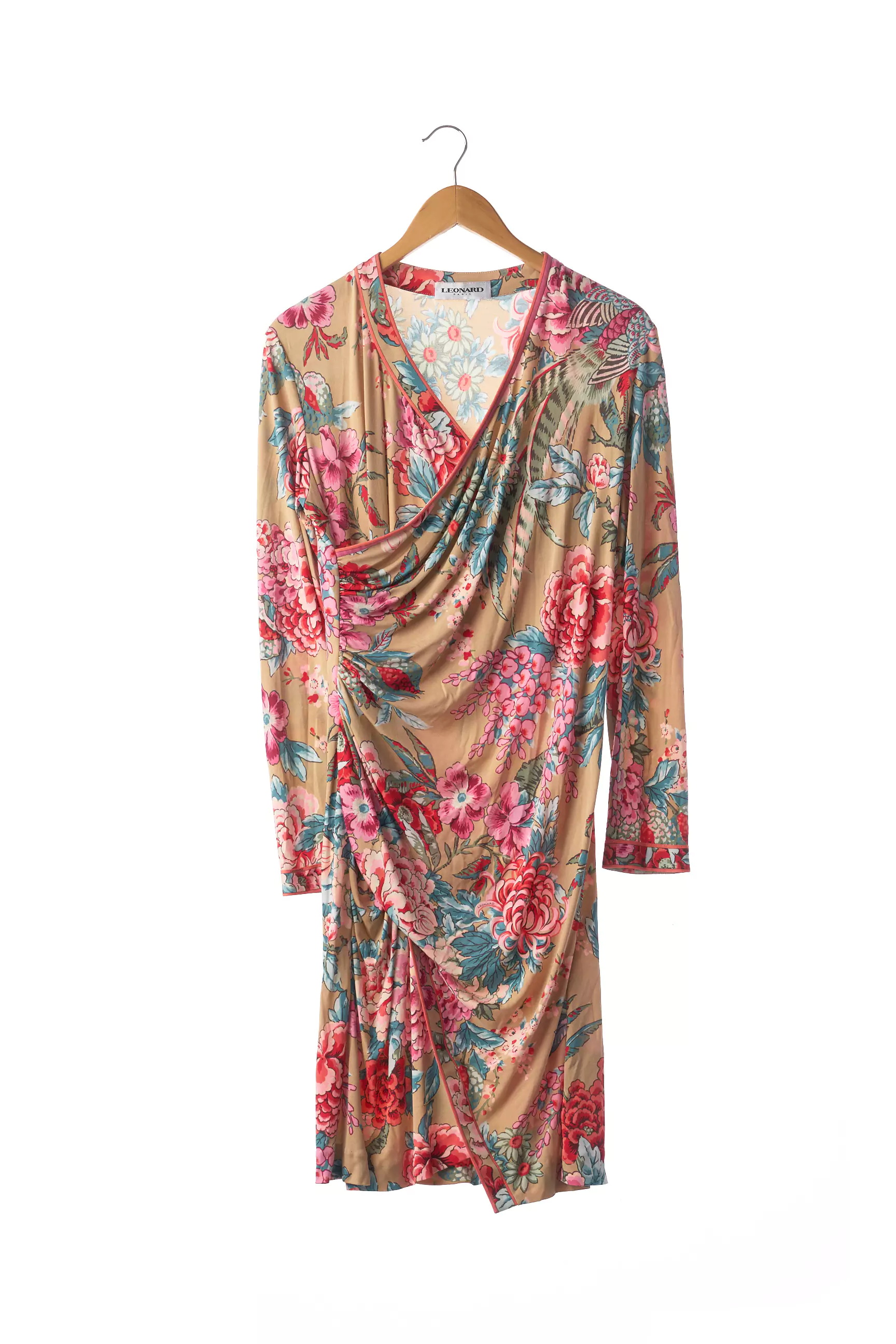 Leonard Paris Robes Mi Longues Femme couleur beige