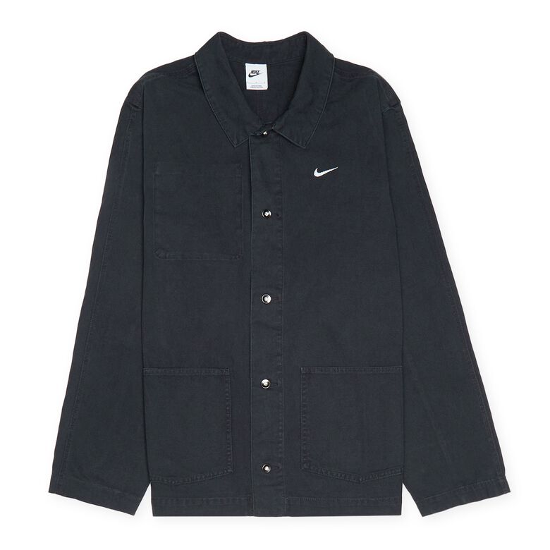 NIKE Life Unlined Chore Coat Jacket black/white