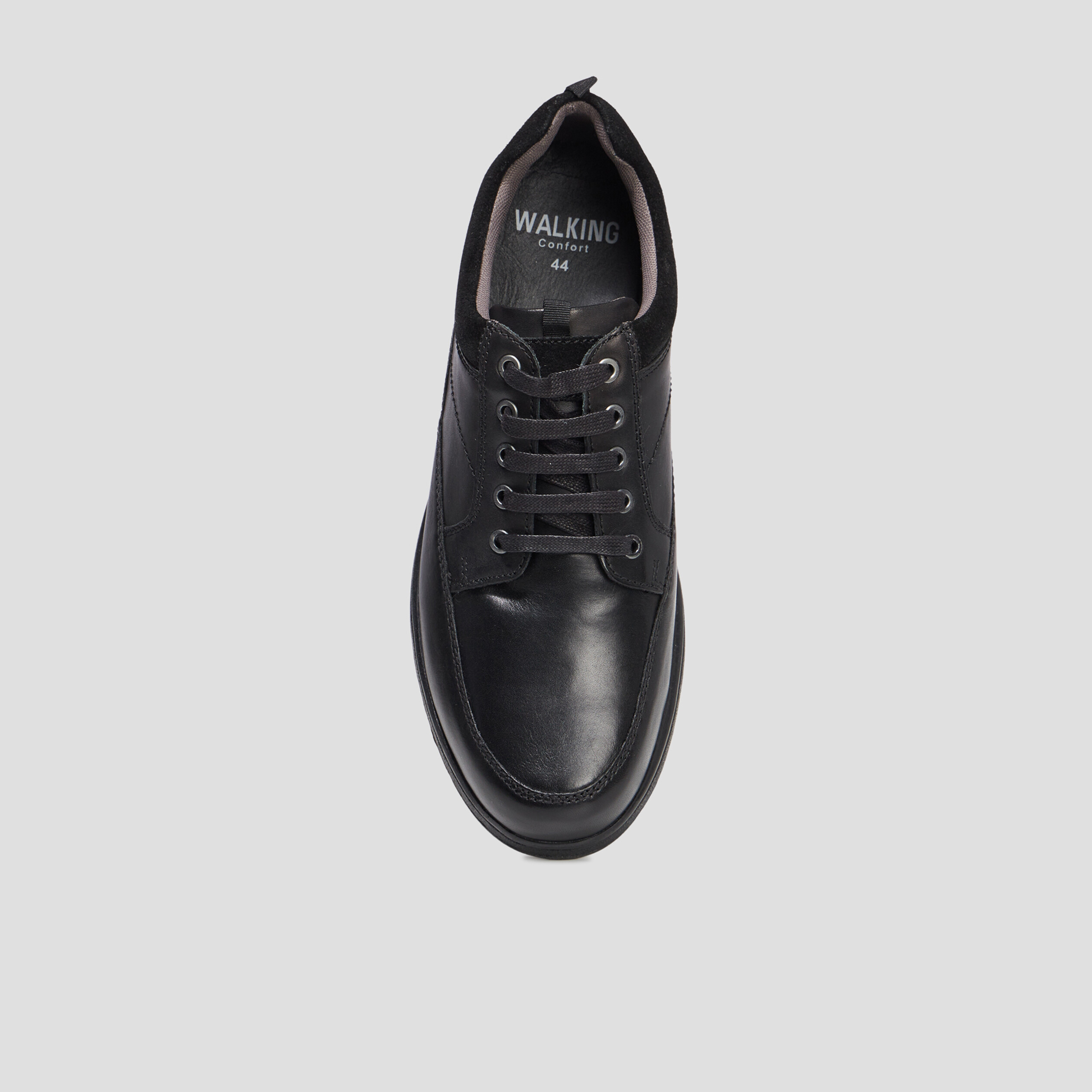 Derbies à lacets en cuir Walking Dozu noir homme | La Halle