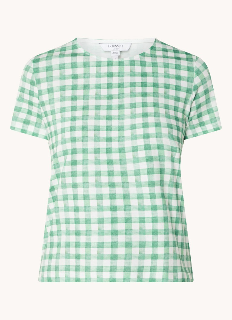 T-shirt a quadri elasticizzata LKBennett Calder