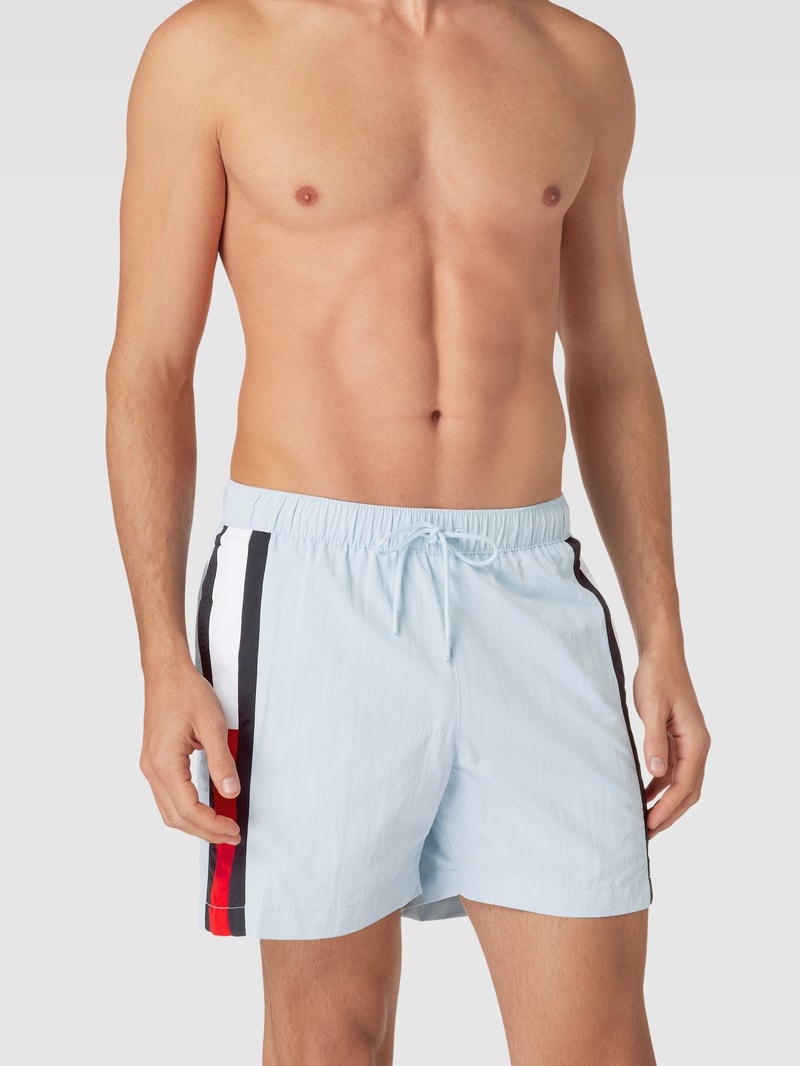 Badehose mit Kontraststreifen in bleu