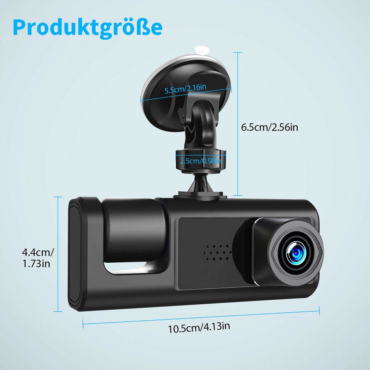 Yoyaxi 1080P Doppelobjektiv-Auto-Dashcam-Recorder, G-Sensor Dashcam (Vorder- und Rückkamera, Video-DVR)