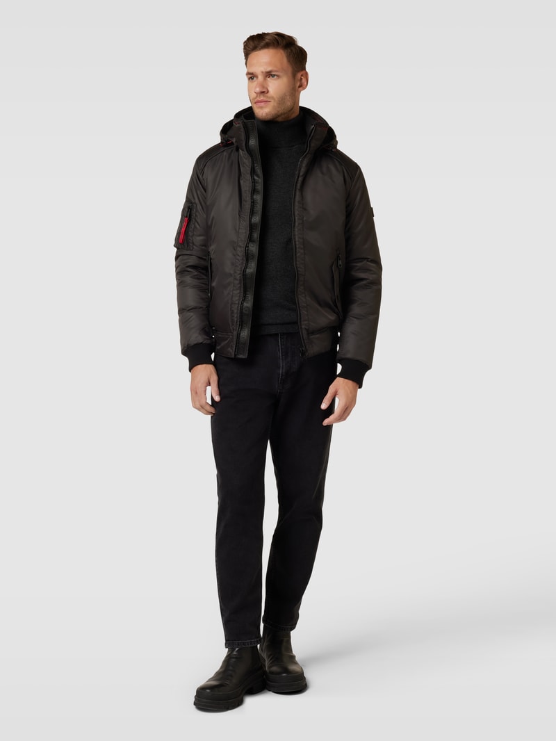Funktionsjacke mit Kapuze Modell 'CICERO' in schwarz