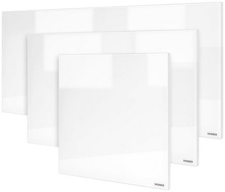 Vasner Infrarotheizung Glas mit Rahmen weiß, 450 W, Citara G, Infrarot Glasheizung, IP44 Bad geeignet
