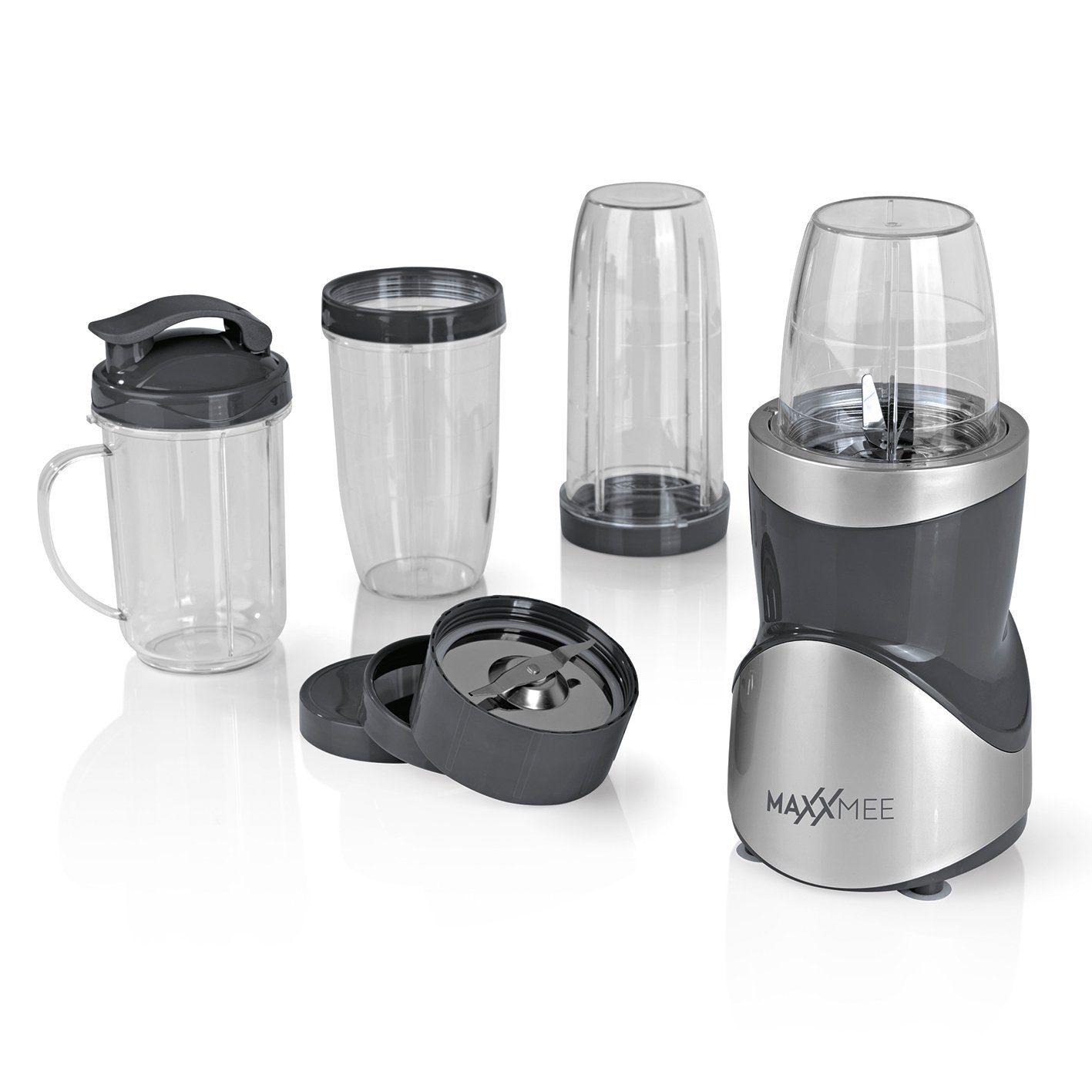 MAXXMEE Smoothie-Maker Standmixer inkl. To-Go Deckel, 380 W, 12 Teile